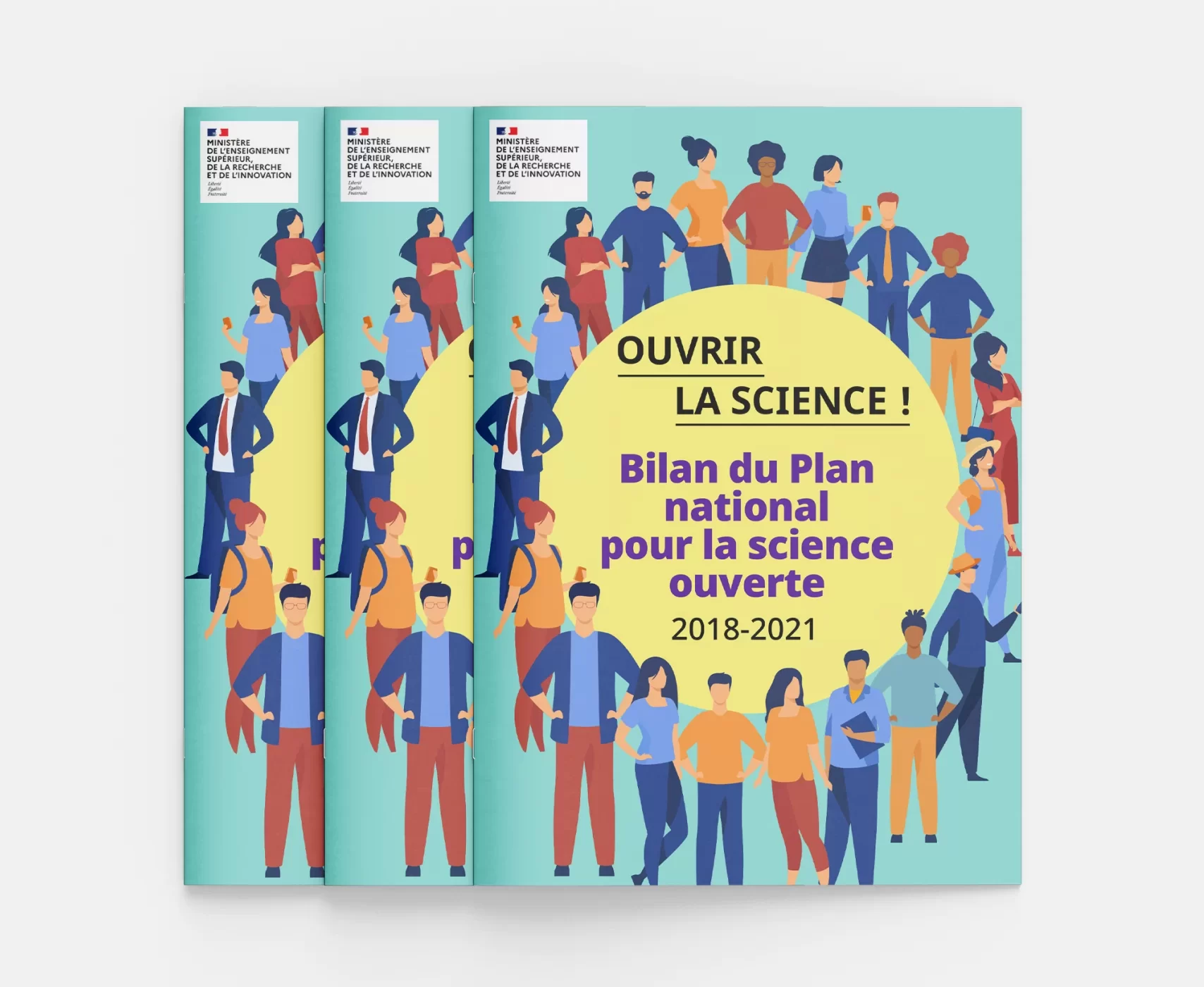 Design couv du bilan Ouvrir la science