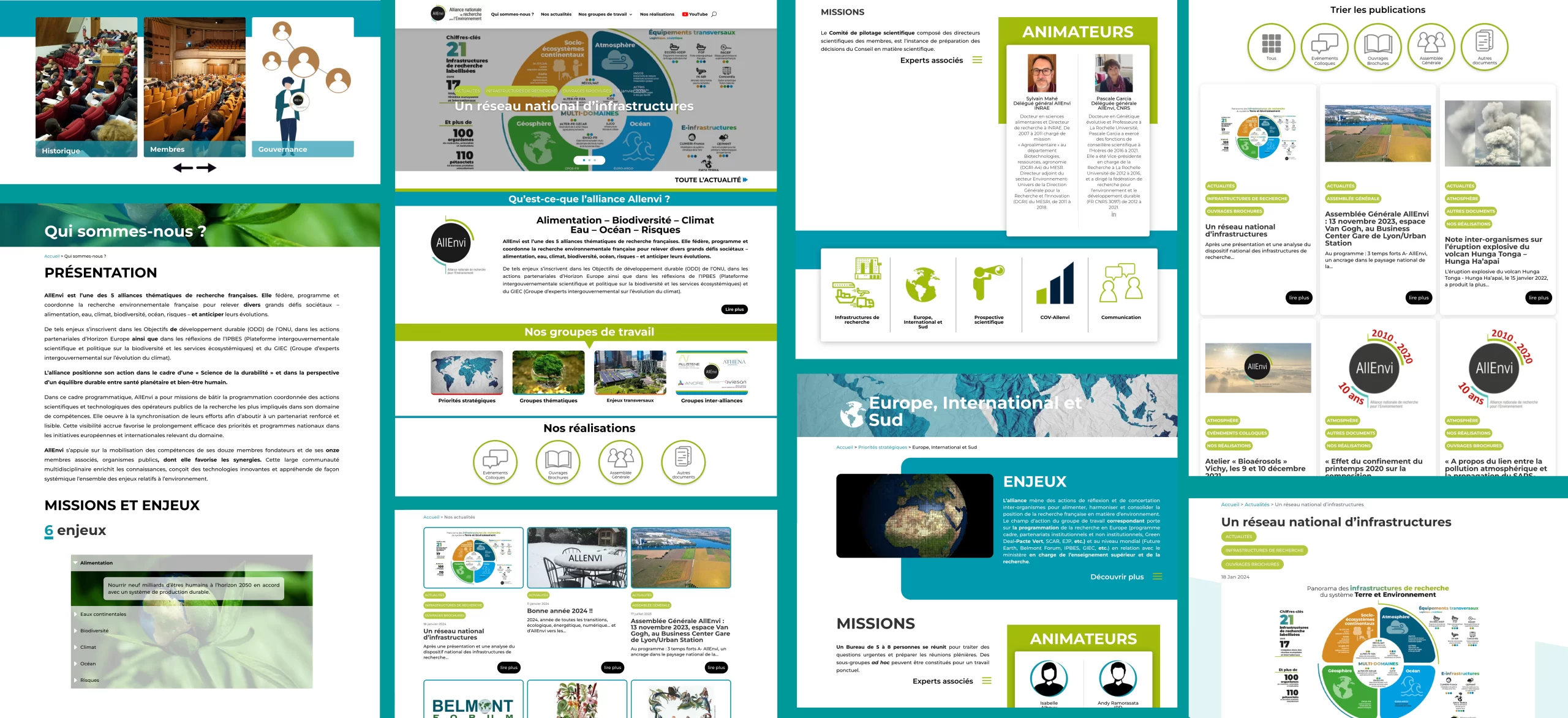 Allenvi visuel du site Refonte du site web de l’alliance AllEnvi