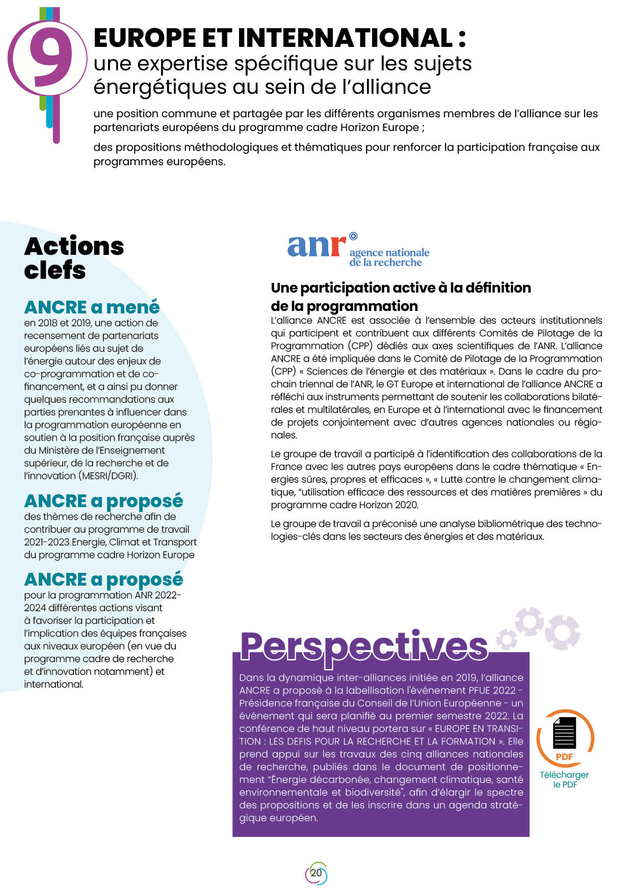 Ancre 3 Design page Europe et international