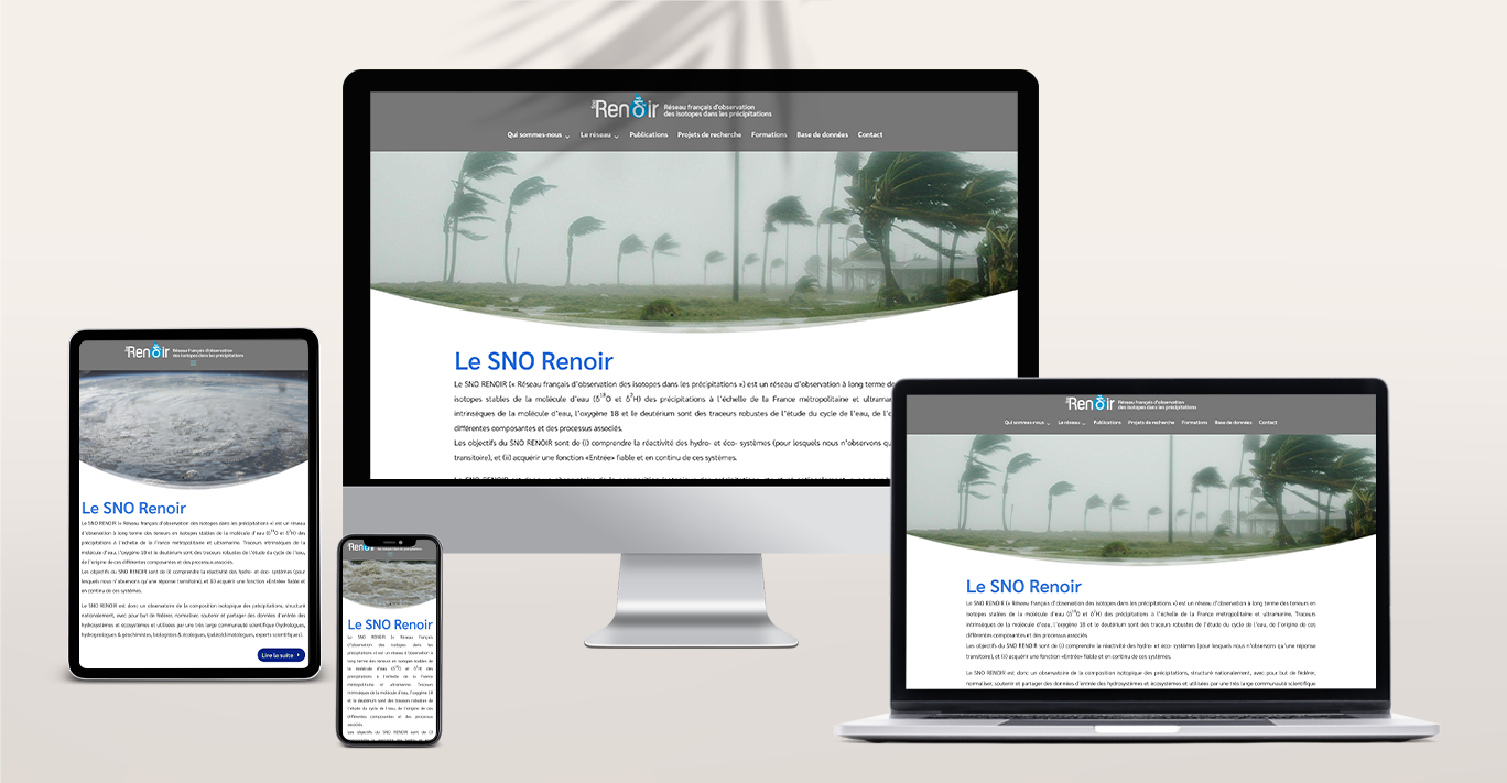 REnoir 2 Création du site internet du SNO Renoir